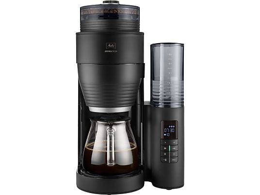 MELITTA Filterkoffiezetapparaat met geïntegreerde molen MELITA AromaFresh II Glas Basic 1030-06 Filterkoffiezetapparaat Zwart