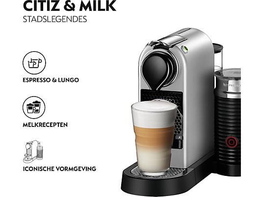 KRUPS Nespresso CitiZ & Milk XN761B - Zilver - Afbeelding 4